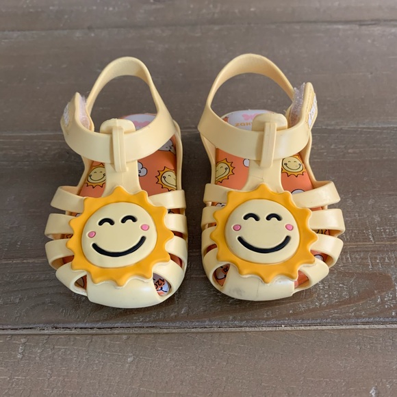 Zaxy Other - Yellow Happy Sun Baby Jelly Sandals